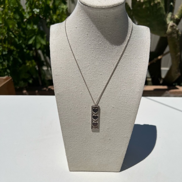 Tiffany & Co. Jewelry - TIFFANY&Co. Tiffany Triple Heart Plate Necklace Silver 925 Women’s RARE